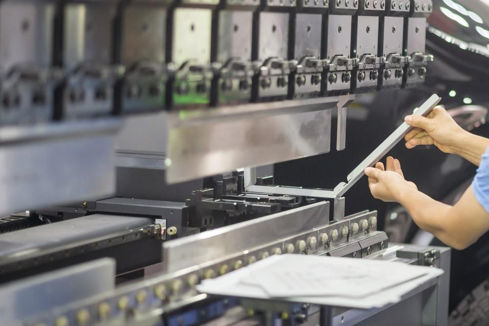 CNC press brake bending process